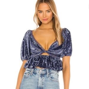 Free People yours truly velvet top